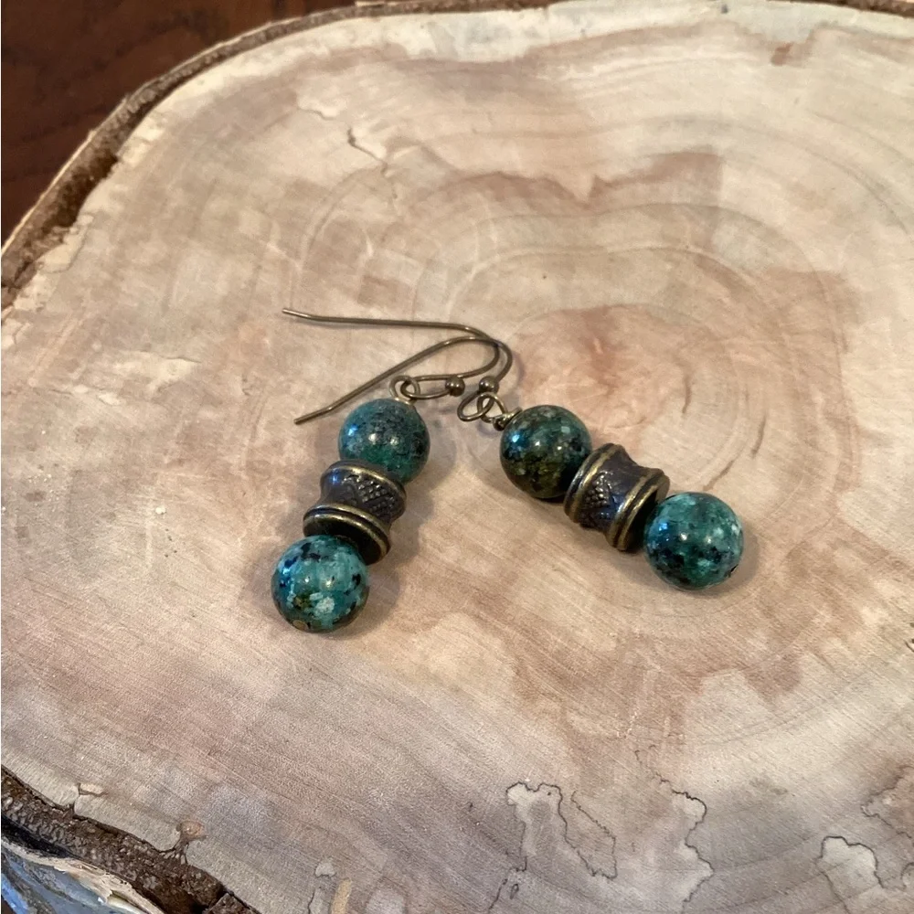 Beaded Dangle Earrings - Picture 3 of 3